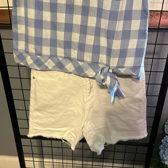 J. Crew White Jean Shorts with Distressed Hem - Picture 5 of 5